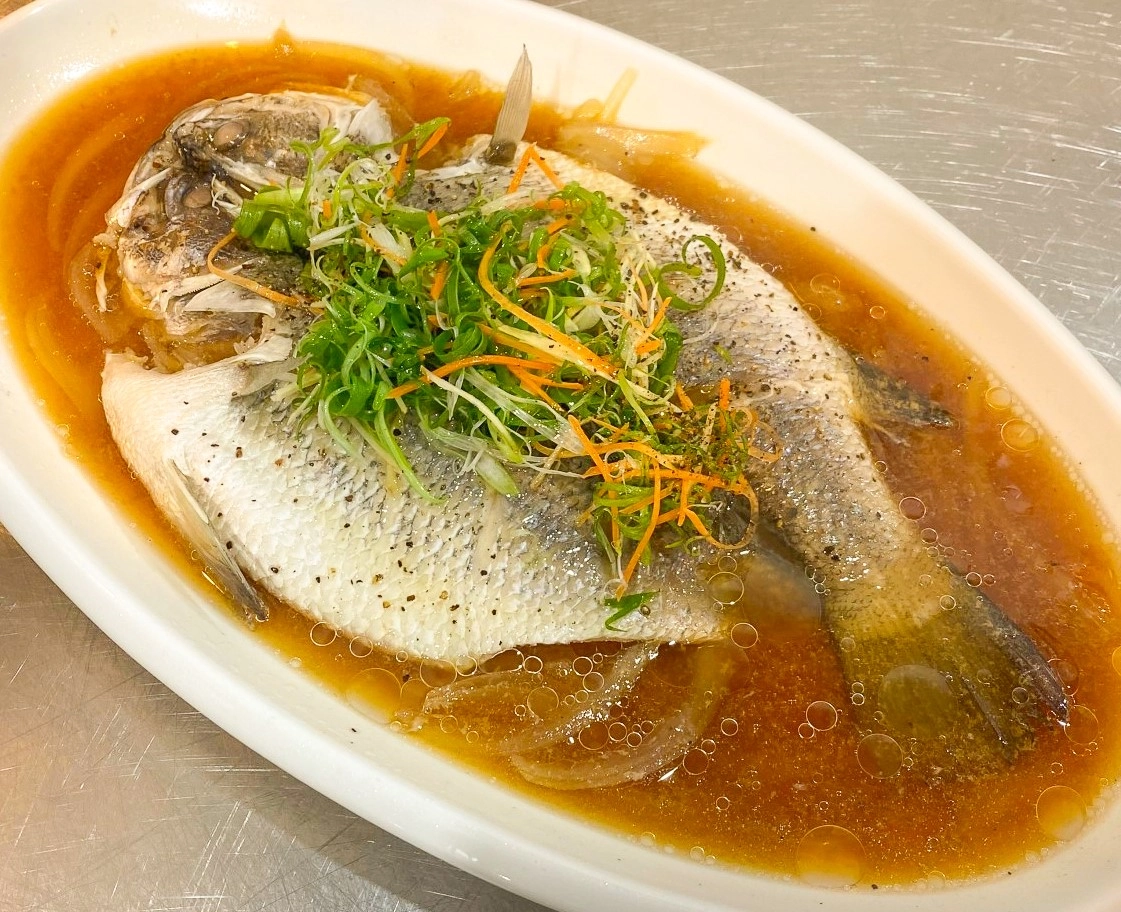 范頭家客家餐廳,頭份餐廳,清蒸鱸魚